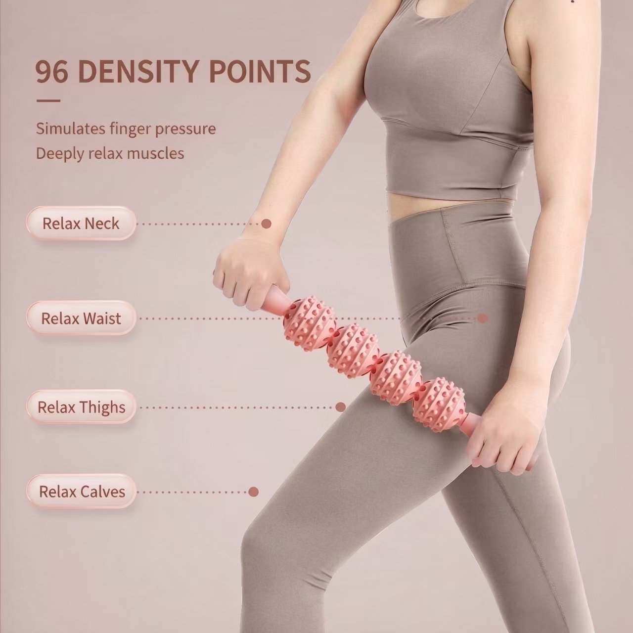 Yoga Fitness Wheel - Wałek do masażu jogi z zębami