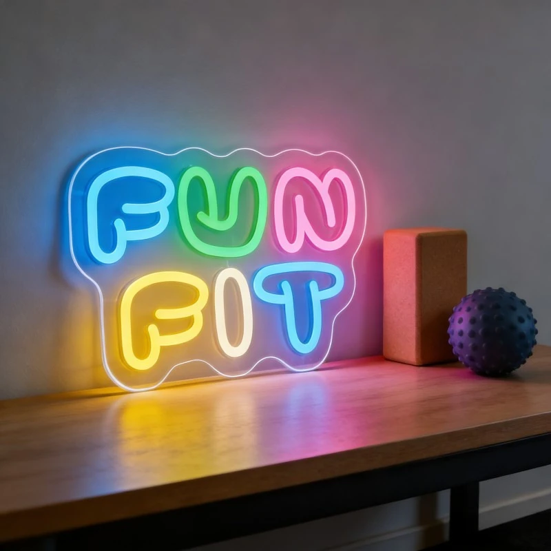 Zabawny neonowy znak LED w ksz – Yoga Fitness Room recenzja i cena