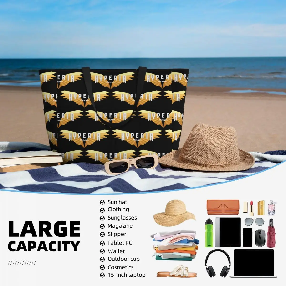 Torba plażowa z logo Hyperia T – Yoga Fitness Park recenzja i cena